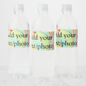 Eenvoudige acrylic voor add-your text name cust waterfles etiket (Flessen)