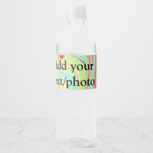 Eenvoudige acrylic voor add-your text name cust waterfles etiket (Voorkant)
