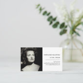 Eenvoudige Actor Zwart-wit Foto Headshot Visitekaartje (Staand voorkant)