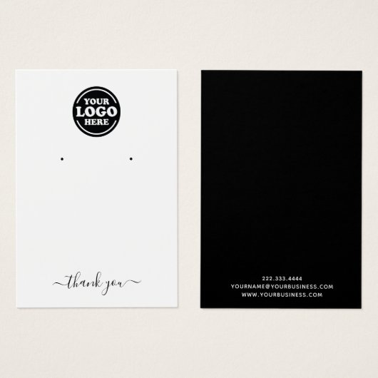 Eenvoudige add Logo juwelen die Display Kaart verd (Voorkant /achterkant)