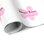 eenvoudige add-on-naam text bridesmaid gift cadeaupapier (Rol Hoek)