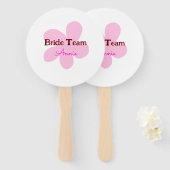 eenvoudige add-on-naam text bridesmaid gift handwaaier (Voorkant en achterkant)
