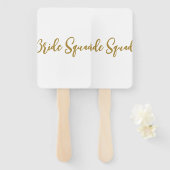 eenvoudige add-on-naam text bridesmaid gift handwaaier (Voorkant en achterkant)