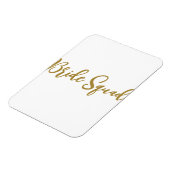 eenvoudige add-on-naam text bridesmaid gift magneet (Linkerzijde)