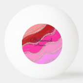 eenvoudige add-on-naam text bridesmaid gift pingpongbal (Achterkant)