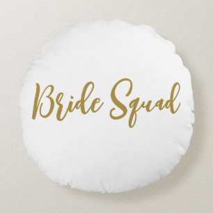 eenvoudige add-on-naam text bridesmaid gift rond kussen