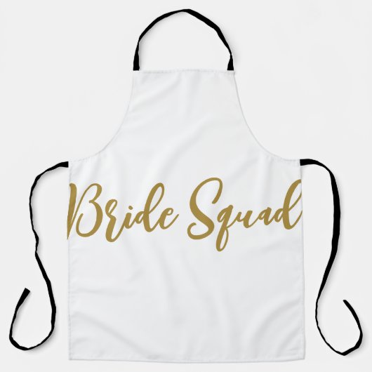 eenvoudige add-on-naam text bridesmaid gift schort (Voorkant)