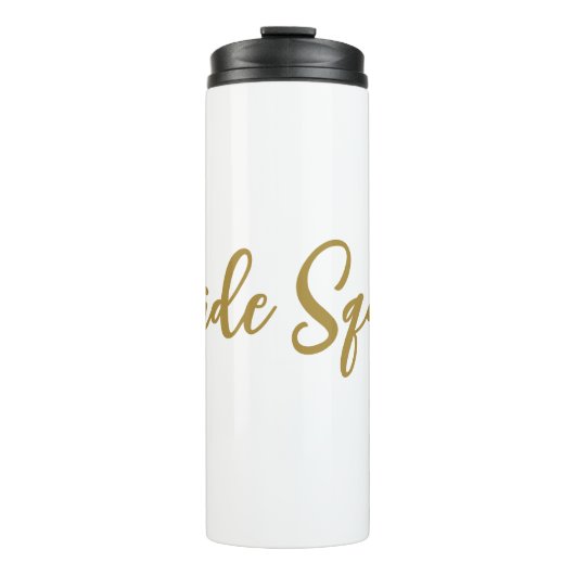 eenvoudige add-on-naam text bridesmaid gift thermosbeker (Voorkant)