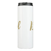 eenvoudige add-on-naam text bridesmaid gift thermosbeker (Achterkant)