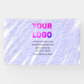 eenvoudige add-on your logo/design here text thr spandoek (Horizontaal)