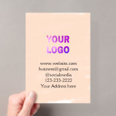 eenvoudige add your logo/design here text pos acryl uitnodigingen (Insitu (Draagbaar))