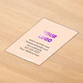 eenvoudige add your logo/design here text pos acryl uitnodigingen (Laagn)