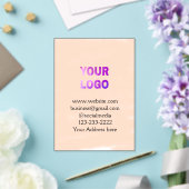 eenvoudige add your logo/design here text pos acryl uitnodigingen (Insitu (Huwelijk))
