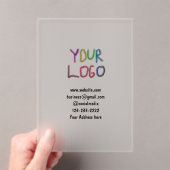 eenvoudige add your logo/design here text pos acryl uitnodigingen (Insitu (Draagbaar))