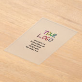 eenvoudige add your logo/design here text pos acryl uitnodigingen (Laagn)