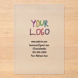 eenvoudige add your logo/design here text pos acryl uitnodigingen