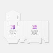 eenvoudige add your logo/design here text pos bedankdoosjes (Uitgevouwen)