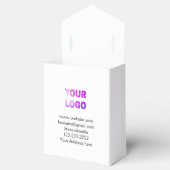 eenvoudige add your logo/design here text pos bedankdoosjes (Geopend)