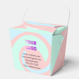 eenvoudige add your logo/design here text pos bedankdoosjes