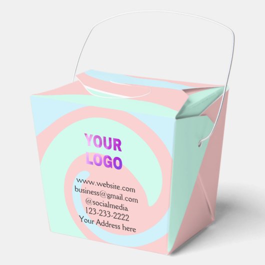 eenvoudige add your logo/design here text pos bedankdoosjes (Voorkant)