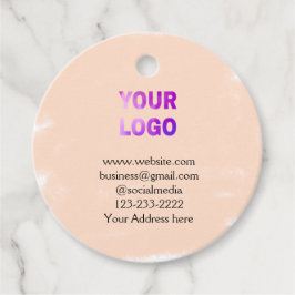 eenvoudige add your logo/design here text pos bedankjes labels
