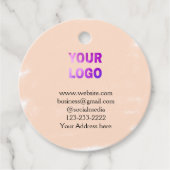 eenvoudige add your logo/design here text pos bedankjes labels (Voorkant)