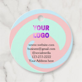 eenvoudige add your logo/design here text pos bedankjes labels