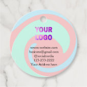 eenvoudige add your logo/design here text pos bedankjes labels (Voorkant)