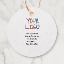 eenvoudige add your logo/design here text pos bedankjes labels