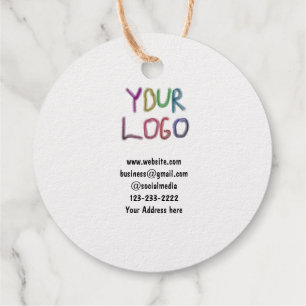 eenvoudige add your logo/design here text pos bedankjes labels