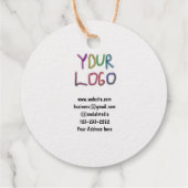 eenvoudige add your logo/design here text pos bedankjes labels (Achterkant)