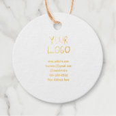 eenvoudige add your logo/design here text pos bedankjes labels (Voorkant)