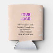 eenvoudige add your logo/design here text pos blikjeskoeler (Achterkant)