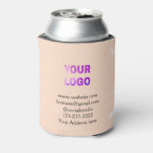 eenvoudige add your logo/design here text pos blikjeskoeler (Blikje Achterkant)