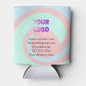 eenvoudige add your logo/design here text pos blikjeskoeler (Voorkant)