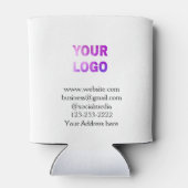 eenvoudige add your logo/design here text pos blikjeskoeler (Achterkant)