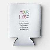 eenvoudige add your logo/design here text pos blikjeskoeler (Voorkant)