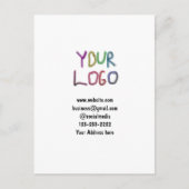 eenvoudige add your logo/design here text pos briefkaart (Voorkant)
