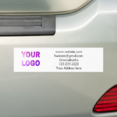 eenvoudige add your logo/design here text pos bumpersticker (Op auto)