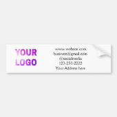 eenvoudige add your logo/design here text pos bumpersticker (Voorkant)