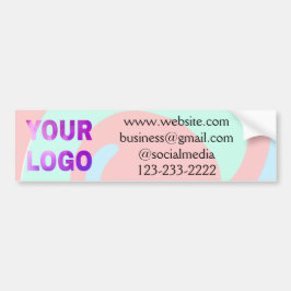eenvoudige add your logo/design here text pos bumpersticker