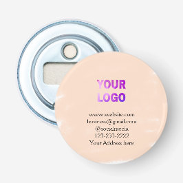 eenvoudige add your logo/design here text pos button flesopener