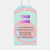 eenvoudige add your logo/design here text pos cadeaulabel (Voorkant)