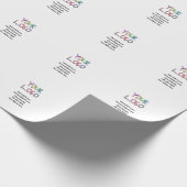eenvoudige add your logo/design here text pos cadeaupapier (Hoek)