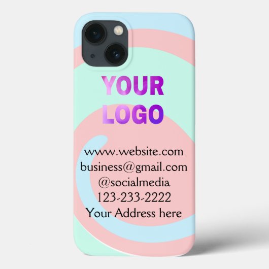 eenvoudige add your logo/design here text pos Case-Mate iPhone case (Achterkant)