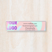 eenvoudige add your logo/design here text pos deurbordje (Voorkant)