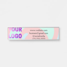 eenvoudige add your logo/design here text pos deurbordje