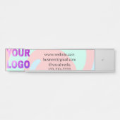 eenvoudige add your logo/design here text pos deurbordje (Voorkant)