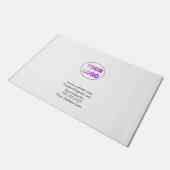 eenvoudige add your logo/design here text pos deurmat (Schuin)