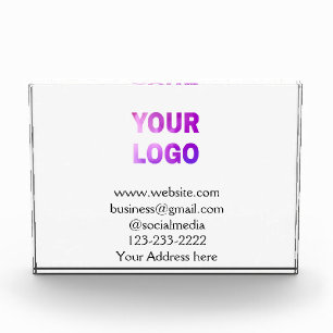 eenvoudige add your logo/design here text pos fotoblokken